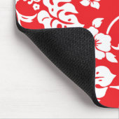 Fun retro Red Hawaiian Print Mousepad Muismat (Hoek)