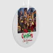 Fun Retro Script Merry Christmas Letterpress Photo (devant)