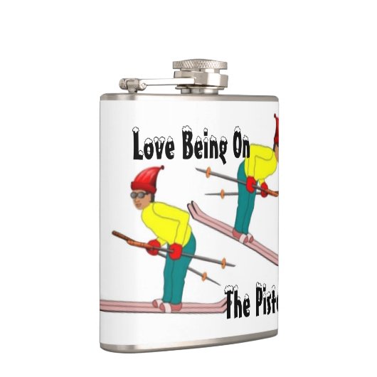 Fun Retro Skiers houdt van de piste Hip fles Heupfles (Rechts)