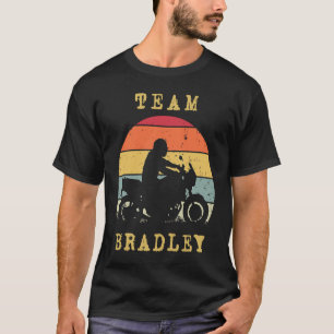 Fun Retro Sunset Bradley Motorcycle Biker T-shirt