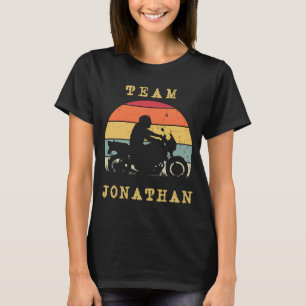 Fun Retro Sunset Jonathan Motorcycle Rider T-shirt