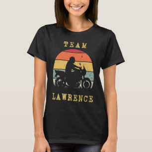 Fun Retro Sunset Lawrence Motorcycle Rider T-shirt