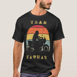 Fun Retro Sunset Nathan Motorcycle Rider T-shirt