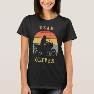 Fun Retro Sunset Oliver Motorcycle Biker R T-shirt