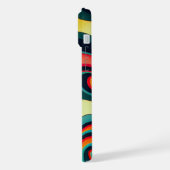 Fun Retro Swirl iPhone 15 Plus Coque. (Côté gauche)