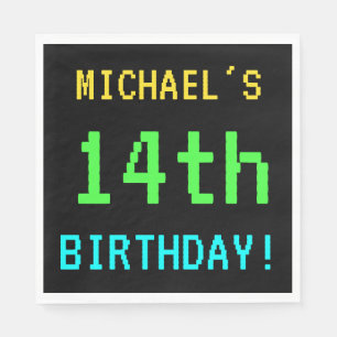Fun /Retro Video Game 14th Birthday Servet