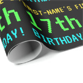 Fun /Retro Video Game 17th Birthday Cadeaupapier (Rol Hoek)