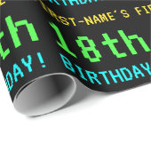 Fun /Retro Video Game 18th Birthday Cadeaupapier (Rol Hoek)