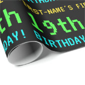 Fun /Retro Video Game 19th Birthday Cadeaupapier (Rol Hoek)