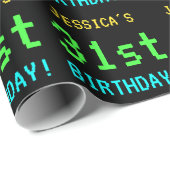 Fun /Retro Video Game 31st Birthday Cadeaupapier (Rol Hoek)