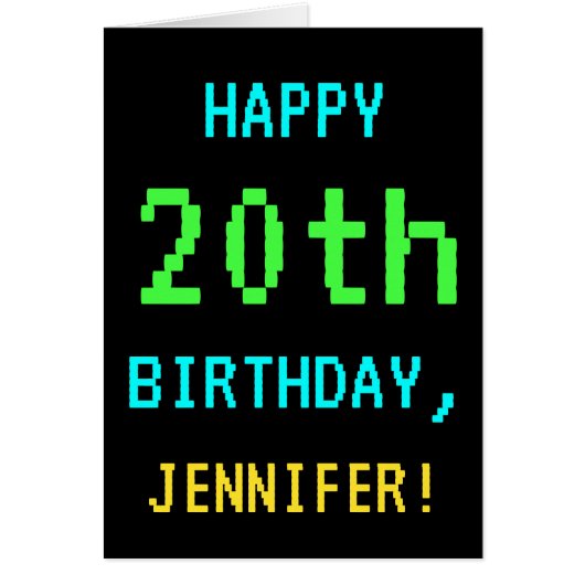 Fun /Retro Video Game Kijk 20th Birthday (Voorkant)