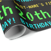 Fun /Retro Video Game Kijk 20th Birthday Cadeaupapier (Rol Hoek)