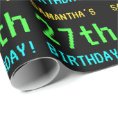 Fun /Retro Video Game Kijk 27th Birthday Cadeaupapier (Rol Hoek)