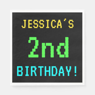Fun /Retro Video Game Kijk 2e verjaardag Servetten