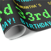 Fun /Retro Video Game Kijk 33rd Birthday Cadeaupapier (Rol Hoek)