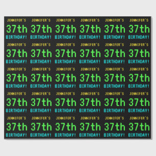 Fun /Retro Video Game Kijk 37th Birthday Cadeaupapier