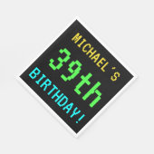 Fun /Retro Video Game Kijk 39th Birthday Servet (Hoek)