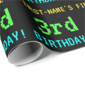 Fun /Retro Video Game Kijk 3rd Birthday Cadeaupapier (Rol Hoek)