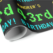 Fun /Retro Video Game Kijk 43rd Birthday Cadeaupapier (Rol Hoek)