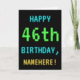 Fun /Retro Video Game Kijk 46th Birthday Kaart