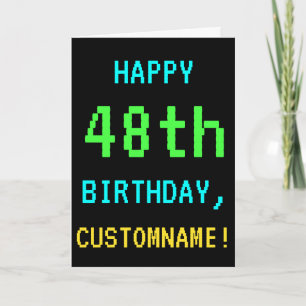 Fun /Retro Video Game Kijk 48th Birthday Kaart