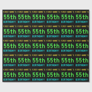 Fun /Retro Video Game Kijk 55th Birthday Cadeaupapier