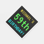 Fun /Retro Video Game Kijk 59th Birthday Servet (Hoek)