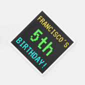 Fun /Retro Video Game Kijk 5th Birthday Servet (Hoek)