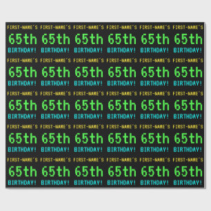 Fun /Retro Video Game Kijk 65th Birthday Cadeaupapier