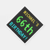 Fun /Retro Video Game Kijk 66th Birthday Servet (Hoek)