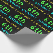 Fun /Retro Video Game: kijk 6e verjaardag Cadeaupapier (Hoek)