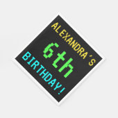 Fun /Retro Video Game: kijk 6e verjaardag Servetten (Hoek)