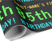 Fun /Retro Video Game: kijk 85e verjaardag Cadeaupapier (Rol Hoek)