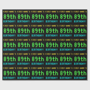 Fun /Retro Video Game Kijk 89th Birthday Cadeaupapier