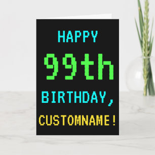 Fun /Retro Video Game Kijk 99th Birthday Kaart
