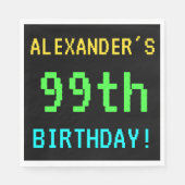 Fun /Retro Video Game Kijk 99th Birthday Servetten (Voorkant)