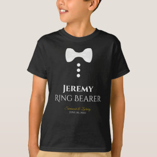 Fun Ring Bearer White Cravate Mariage T-shirt