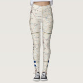 Fun Rocky Mountain Colorado Map Leggings Pants (Voorkant)