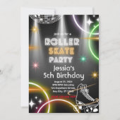Fun Roller Skate Party Anniversaire Invitation (Devant)
