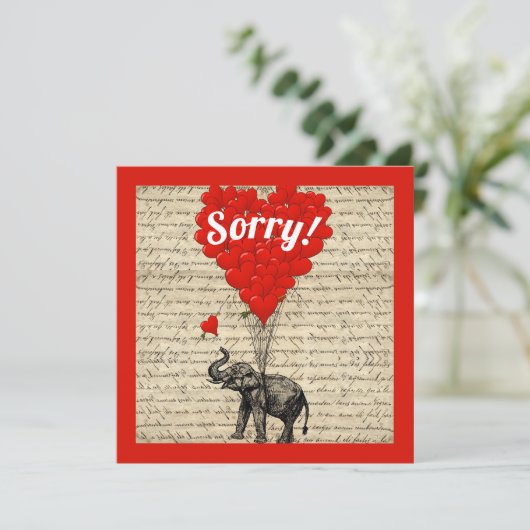Fun romantic Sorry Kaart (Staand voorkant)
