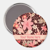 Fun rose Fleurs Aimant Inspiritisme Personnalisé (Recto/Verso)