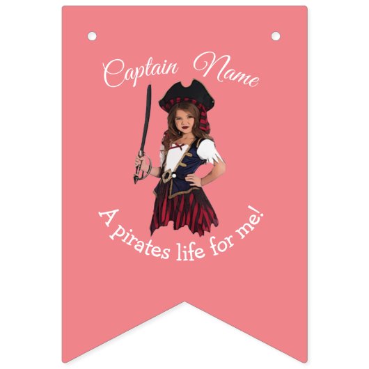 Fun Rose Girl Pirate Bund drapeaux (Deuxième drapeau)