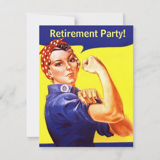 Fun Rosie Les Invitations Du Parti De La Retraite (Devant)