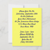 Fun Rosie Les Invitations Du Parti De La Retraite (Dos)