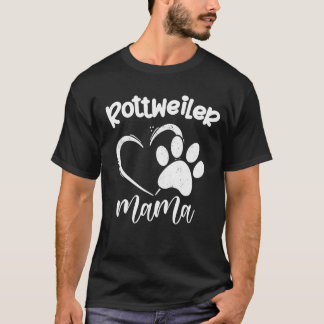 Fun Rottweiler Mama Pet Dog Rottweiler Mam Vooraf  T-shirt
