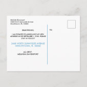 Fun Row Boat Blue I'm Moving Aankondigingskaart (Achterkant)