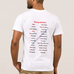 Fun Rowing Alphabet terug T-shirt