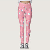Fun roze 1990-videokaart Throwback Leggings (Voorkant)