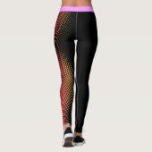 Fun roze stripes met Jouw naam op BLACK Leggings (Achterkant)