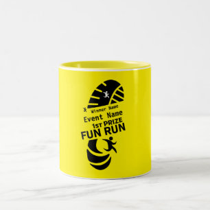 Fun Run Event Want Charity Promotion Prize Tweekleurige Koffiemok
